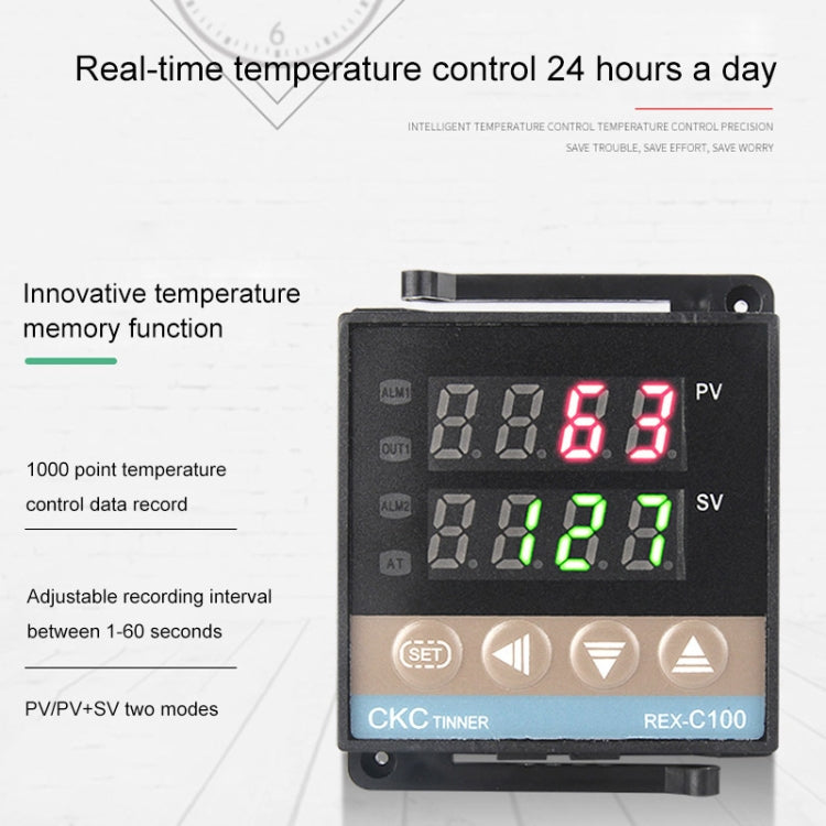 8800W REX-C100 Thermostat + Heat Sink + Thermocouple + SSR-80 DA Solid State Module Intelligent Temperature Control Kit - free shipping - PMC Jewellery - Order now!