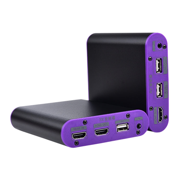 CAT872-KVM HDMI Extender (Receiver & Sender) over CAT5e/CAT6 Cable with USB Port and KVM Function, Transmission Distance: 200m(EU Plug) - Amplifier by PMC TechLife | Online Shopping South Africa | PMC TechLife | Buy Now Pay Later Mobicred