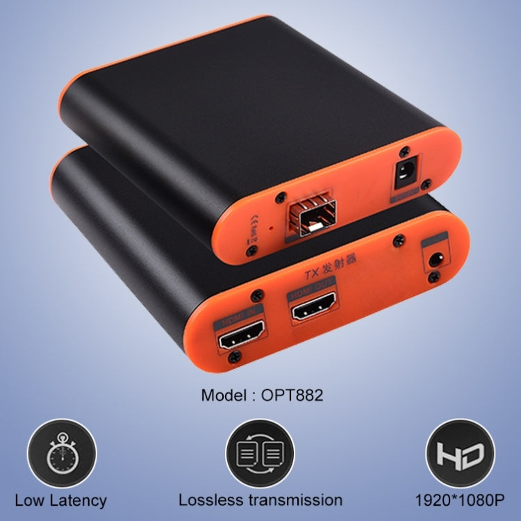 OPT882 HDMI Extender (Receiver & Sender) Fiber Optic Extender , Transmission Distance: 20KM (AU Plug) - Amplifier by PMC TechLife | Online Shopping South Africa | PMC TechLife | Buy Now Pay Later Mobicred