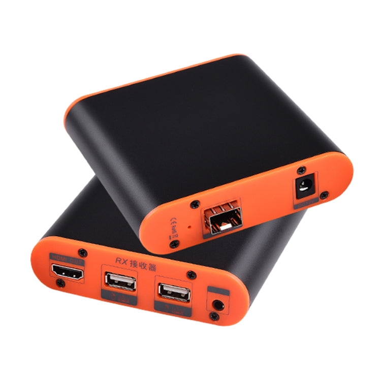 OPT882-KVM HDMI Extender (Receiver & Sender) Fiber Optic Extender with USB Port and KVM Function, Transmission Distance: 20KM (EU Plug) - Amplifier by PMC TechLife | Online Shopping South Africa | PMC TechLife | Buy Now Pay Later Mobicred