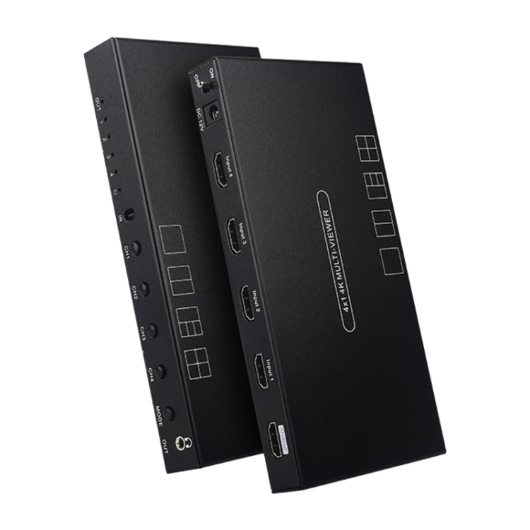 Measy MV4341 4K 30Hz 4 In 1 Out HDMI Quad Screen Splitter, Plug Type: US Plug (Black) - free shipping - PMC Jewellery - Order now!