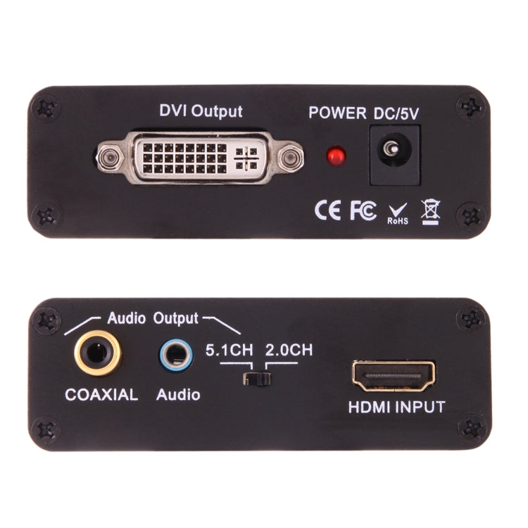 NEWKENG X5 HDMI to DVI with Audio 3.5mm Coaxial Output Video Converter, US Plug - free shipping - PMC Jewellery - Order now!