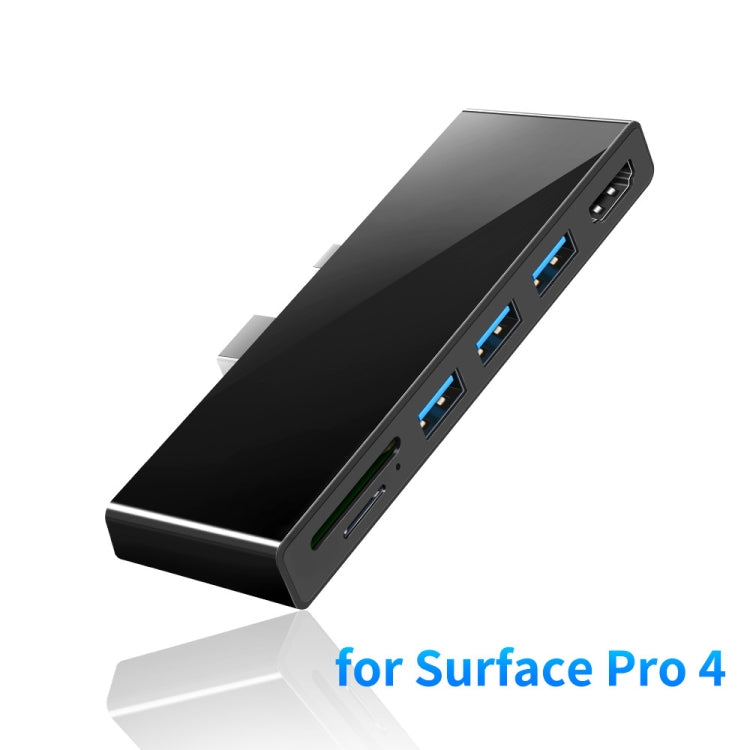 ROCKETEK SK-S4H 3 x USB 3.0 + HDMI + SD / TF Memory Card Reader HUB 4K HDMI Adapter(Black) - free shipping - PMC Jewellery - Order now!