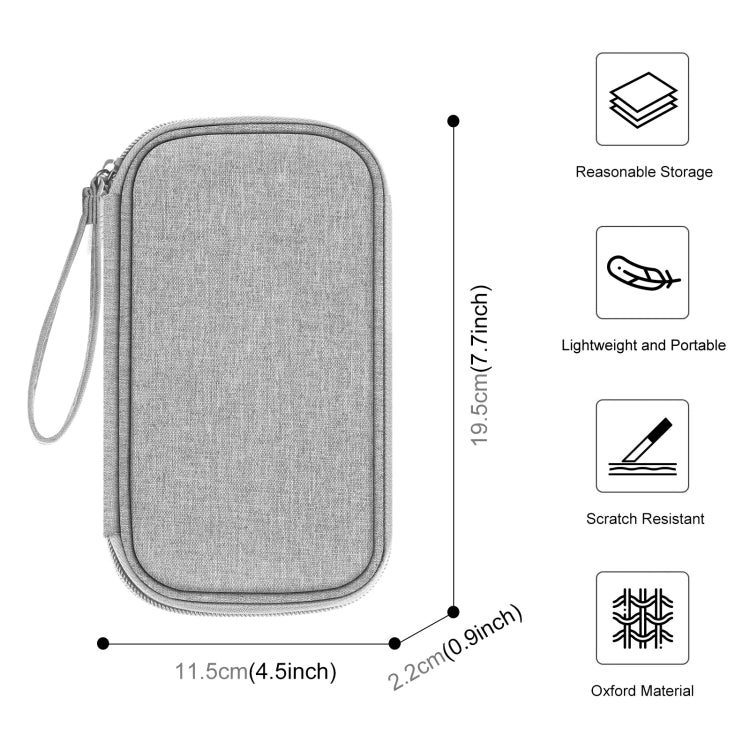 HAWEEL Electronic Organizer Storage Bag for Cellphones, Power Bank, Cables, Mouse, Earphones(Grey) - Digital Storage Bag by HAWEEL | Online Shopping South Africa | PMC TechLife | Buy Now Pay Later Mobicred