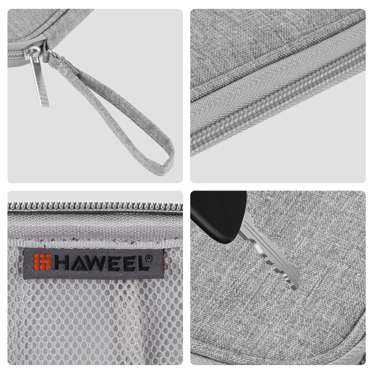 HAWEEL Electronic Organizer Storage Bag for Cellphones, Power Bank, Cables, Mouse, Earphones(Grey) - Digital Storage Bag by HAWEEL | Online Shopping South Africa | PMC TechLife | Buy Now Pay Later Mobicred