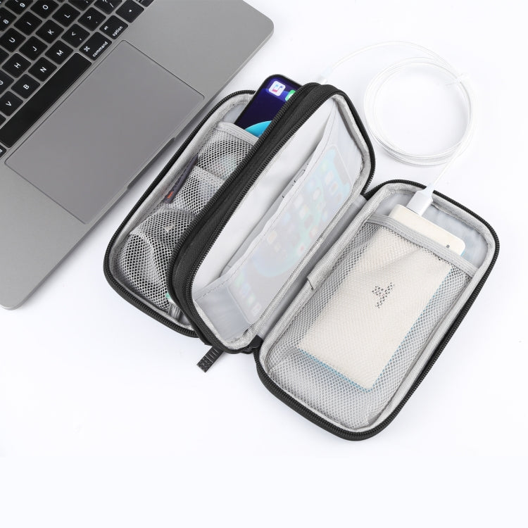 HAWEEL Electronic Organizer Double Layers Storage Bag for Cables, Charger, Power Bank, Phones, Earphones(Black) - free shipping - PMC TechLife - Order now!