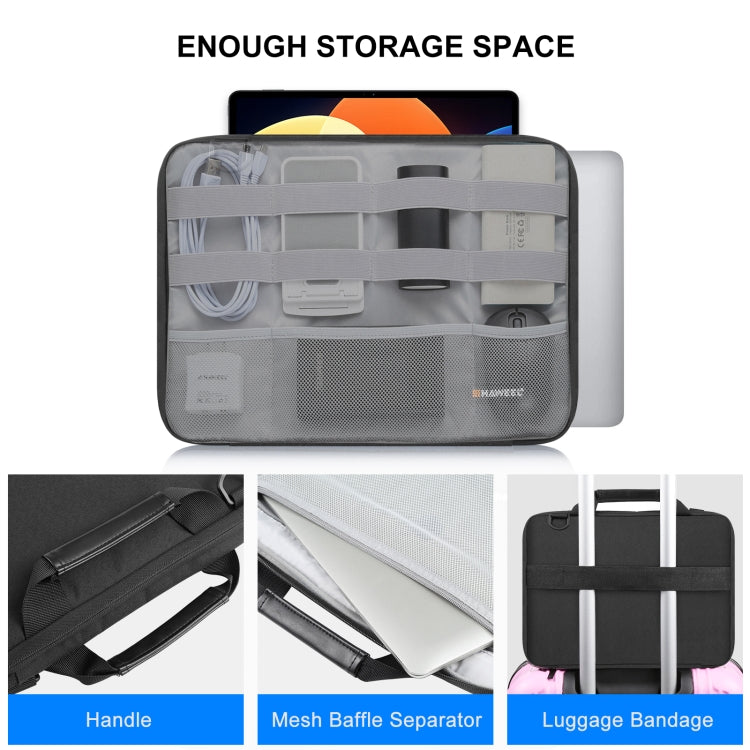 HAWEEL 15.0 inch -16.0 inch Briefcase Crossbody Laptop Bag For Macbook, Lenovo Thinkpad, ASUS, HP(Black) - 15 inch by HAWEEL | Online Shopping South Africa | PMC TechLife | Buy Now Pay Later Mobicred