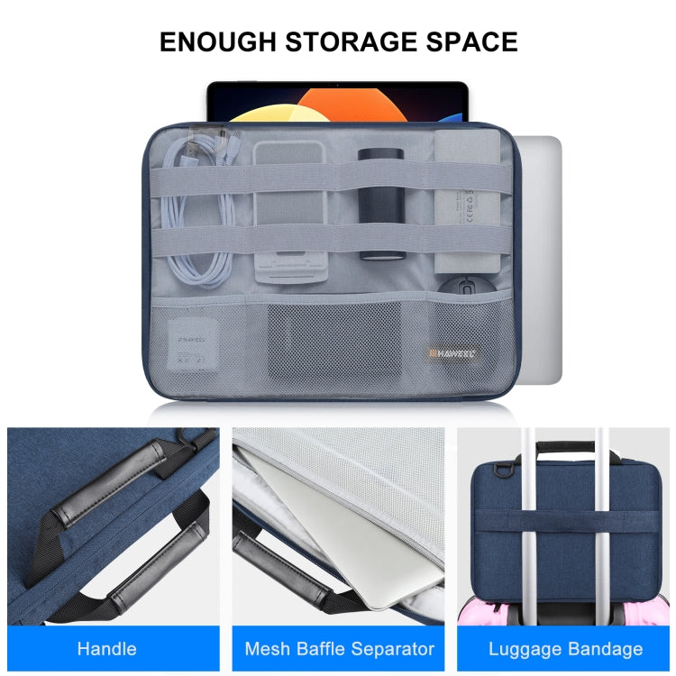 HAWEEL 15.0 inch -16.0 inch Briefcase Crossbody Laptop Bag For Macbook, Lenovo Thinkpad, ASUS, HP(Navy Blue) - 15 inch by HAWEEL | Online Shopping South Africa | PMC TechLife | Buy Now Pay Later Mobicred