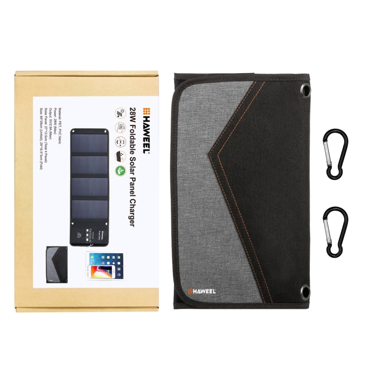 HAWEEL 28W Foldable Solar Panel Charger with 5V 3A Max Dual USB Ports - free shipping - PMC TechLife - Order now!