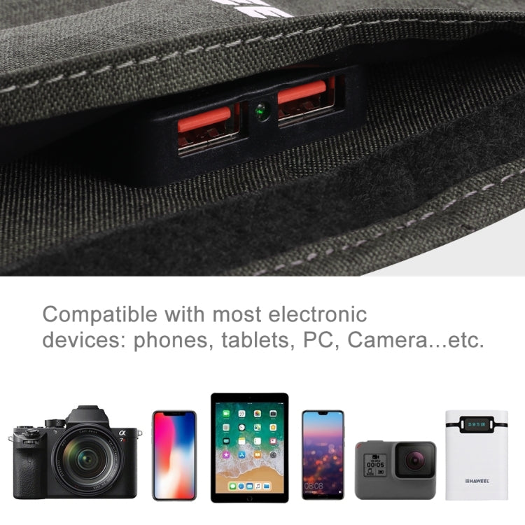 HAWEEL 28W Foldable Solar Panel Charger with 5V 3A Max Dual USB Ports - free shipping - PMC TechLife - Order now!