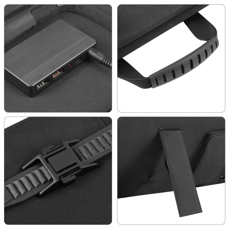 HAWEEL 60W Foldable Solar Panel Charger Travel Folding Bag(Black) - free shipping - PMC TechLife - Order now!