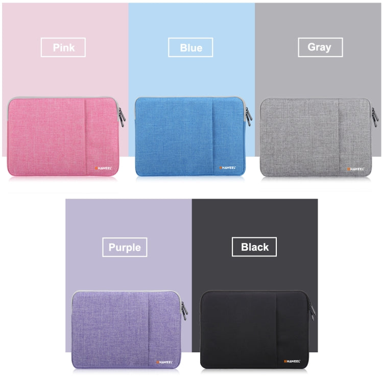 HAWEEL 13.0 inch Sleeve Case Zipper Briefcase Laptop Carrying Bag, For Macbook, Samsung, Lenovo, Sony, DELL Alienware, CHUWI, ASUS, HP, 13 inch and Below Laptops(Grey) - 13.3 inch by HAWEEL | Online Shopping South Africa | PMC TechLife | Buy Now Pay Later Mobicred