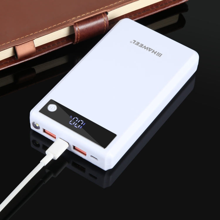 HAWEEL DIY 6 x 18650 Battery 24W Fast Charge Power Bank Box Case with Display, Not Include Battery (White) - free shipping - PMC Jewellery - Order now!