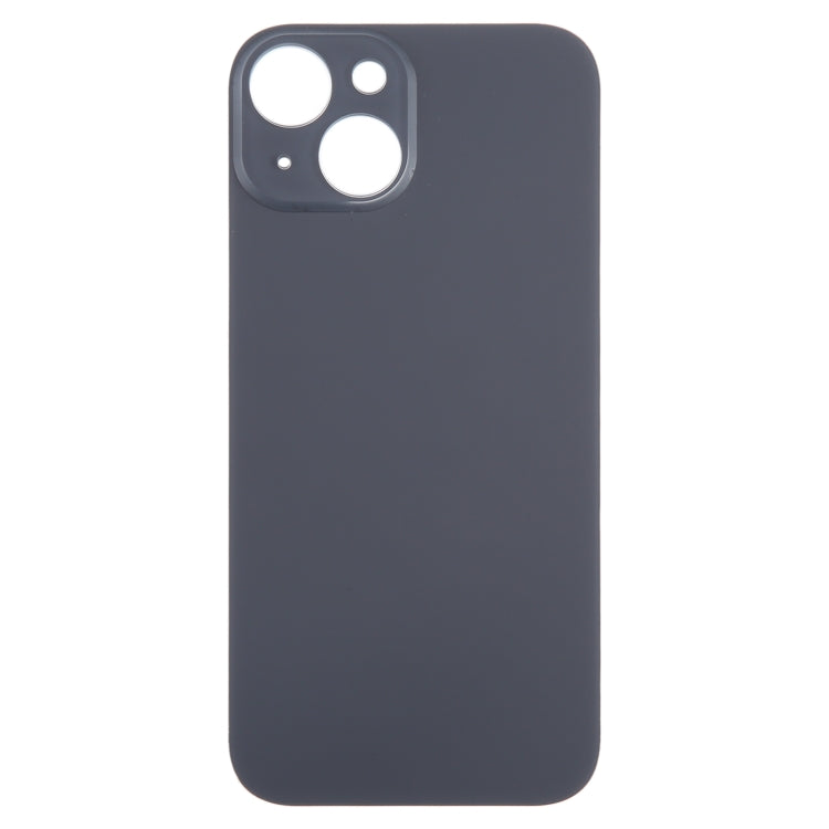 For iPhone 15 Easy Replacement Big Camera Hole Glass Back Battery Cover(Black) - Back Cover by PMC TechLife | Online Shopping South Africa | PMC TechLife | Buy Now Pay Later Mobicred