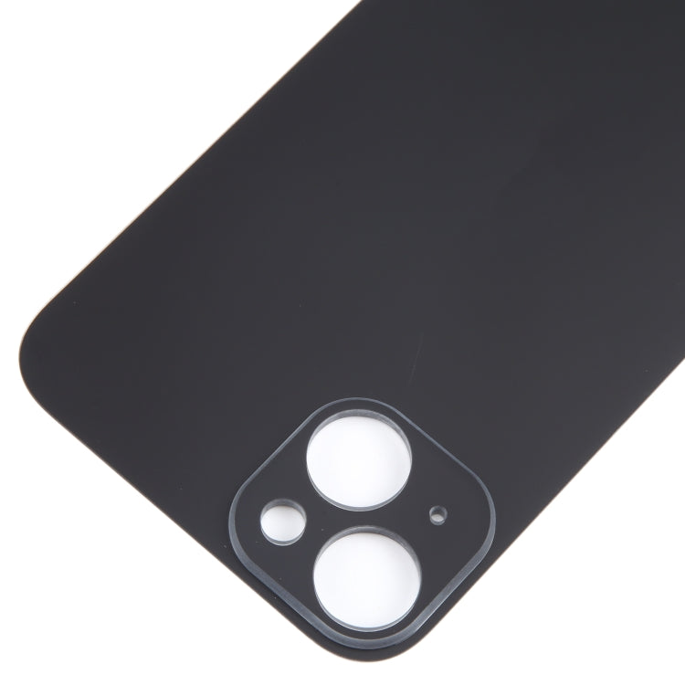 For iPhone 15 Plus Easy Replacement Big Camera Hole Glass Back Battery Cover(Black) - Back Cover by PMC TechLife | Online Shopping South Africa | PMC TechLife | Buy Now Pay Later Mobicred