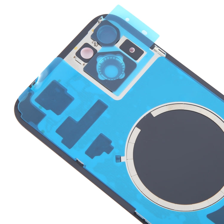 For iPhone 15 Plus Battery Back Cover with Camera Lens Cover + MagSafe Magnet(Pink) - Back Cover by PMC TechLife | Online Shopping South Africa | PMC TechLife | Buy Now Pay Later Mobicred