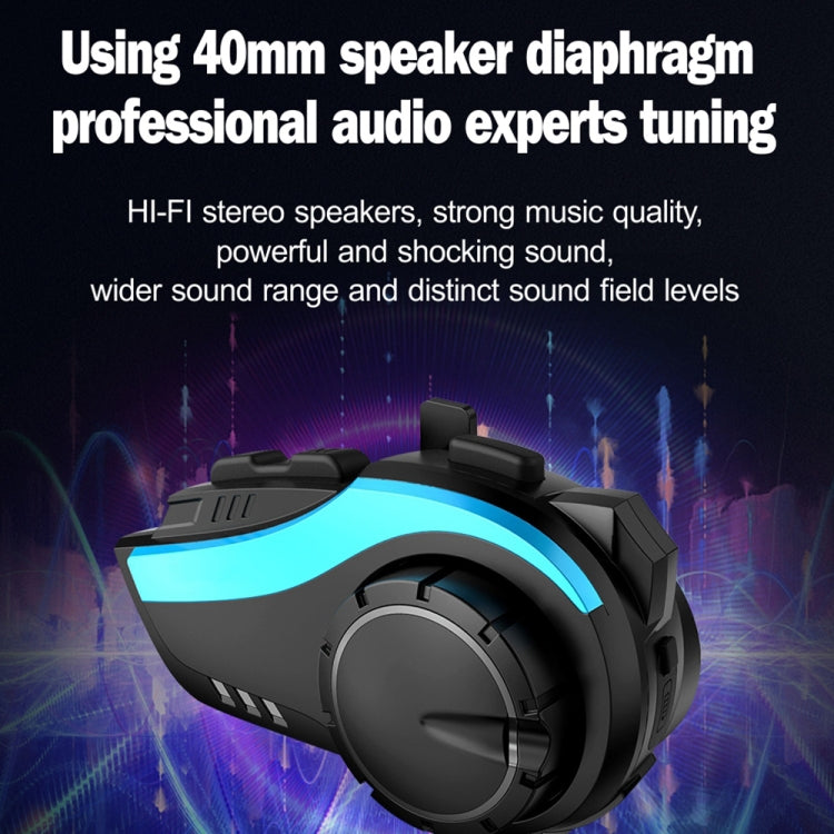 Hysnox HY-02 Bluetooth 5.0 Motorcycle Helmet Headset 2000M 6 Riders Intercom Headset (Gold) - free shipping - PMC Jewellery - Order now!