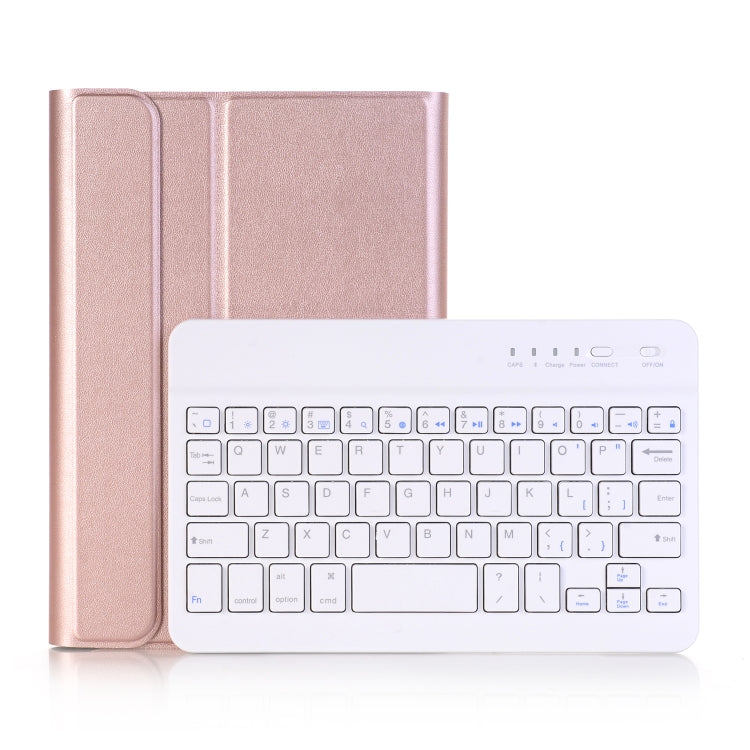 A05B Bluetooth 3.0 Ultra-thin ABS Detachable Bluetooth Keyboard Leather Tablet Case for iPad mini 5 / 4 / 3 / 2, with Holder(Rose Gold) - For iPad mini by PMC Jewellery | Online Shopping South Africa | PMC Jewellery | Buy Now Pay Later Mobicred