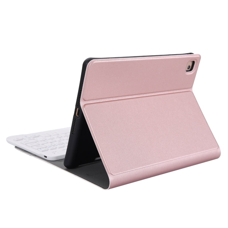 A05B Bluetooth 3.0 Ultra-thin ABS Detachable Bluetooth Keyboard Leather Tablet Case for iPad mini 5 / 4 / 3 / 2, with Holder(Rose Gold) - For iPad mini by PMC Jewellery | Online Shopping South Africa | PMC Jewellery | Buy Now Pay Later Mobicred