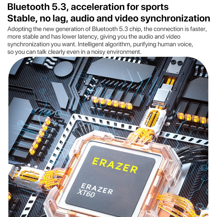 Lenovo Erazer XT60 Pro Bluetooth 5.3 Ear-mounted Sports Wireless Bluetooth Earphone (White) - free shipping - PMC TechLife - Order now!