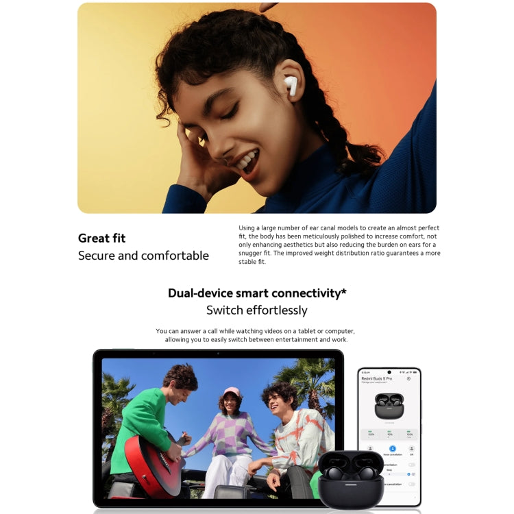 Original Xiaomi Redmi Buds 5 Pro Wireless Bluetooth Earphone (White) - free shipping - PMC Jewellery - Order now!