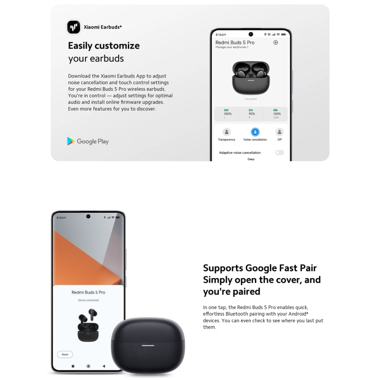 Original Xiaomi Redmi Buds 5 Pro Wireless Bluetooth Earphone (White) - free shipping - PMC Jewellery - Order now!