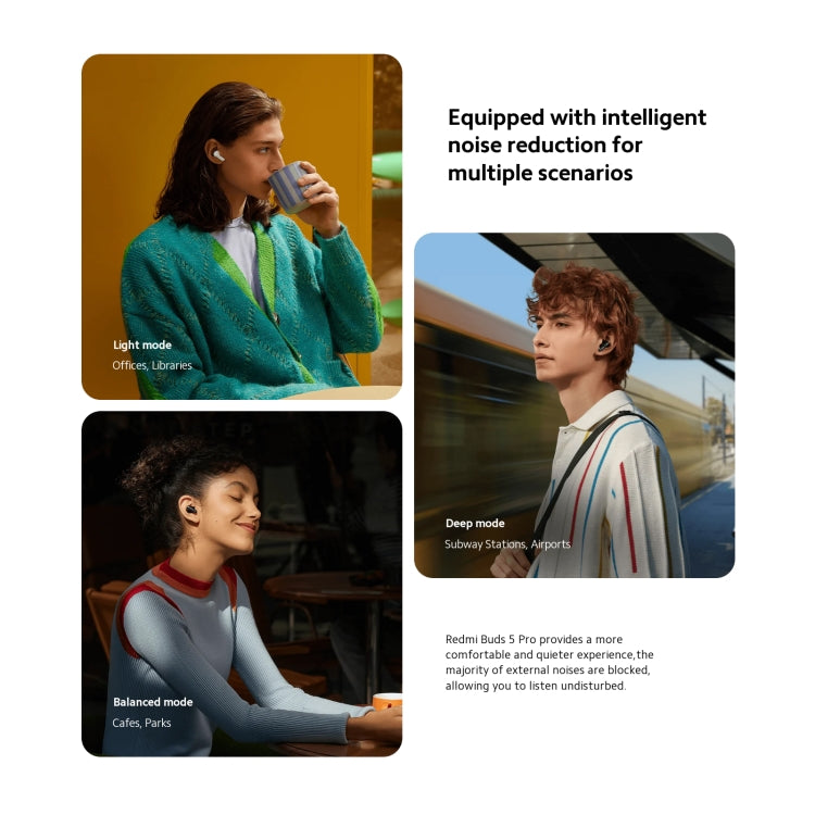 Original Xiaomi Redmi Buds 5 Pro Wireless Bluetooth Earphone (White) - free shipping - PMC Jewellery - Order now!