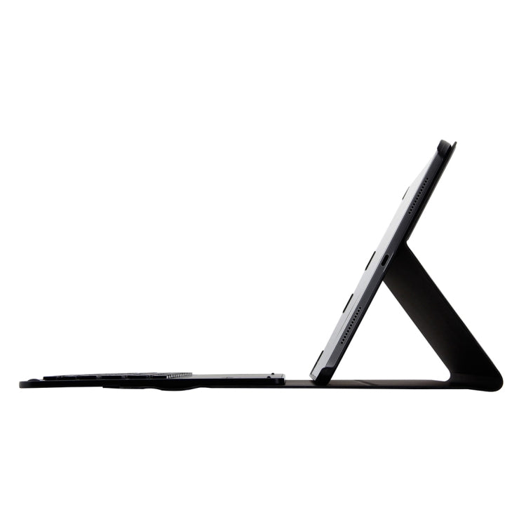 1139B Detachable Bluetooth 3.0 Aluminum Alloy Keyboard + Lambskin Texture Leather Tablet Case for iPad Pro 11 inch (2018), with Three-gear Adjustment / Magnetic / Sleep Function (Black Silver) - For iPad Pro by PMC TechLife | Online Shopping South Africa | PMC TechLife
