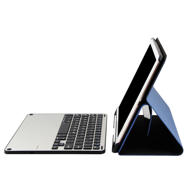 3018 Detachable Bluetooth 3.0 Aluminum Alloy Keyboard + Imitation Cloth Texture Leather Tablet Case for iPad Air / Air 2 / iPad Pro 9.7 inch, with Sleep / Water Repellent Function(Blue) - free shipping - PMC TechLife - Order now!