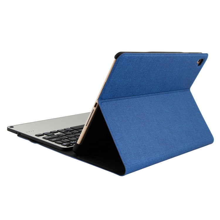 3018 Detachable Bluetooth 3.0 Aluminum Alloy Keyboard + Imitation Cloth Texture Leather Tablet Case for iPad Air / Air 2 / iPad Pro 9.7 inch, with Sleep / Water Repellent Function(Blue) - free shipping - PMC TechLife - Order now!