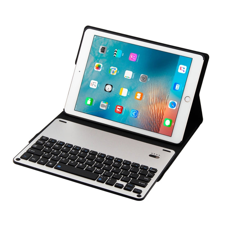 FT-1038B Detachable Bluetooth 3.0 Aluminum Alloy Keyboard + Lambskin Texture Leather Tablet Case for iPad Air / Air 2 / iPad Pro 9.7 inch, with Water Repellent / Three-gear Angle Adjustment / Magnetic / Sleep Function (Black) - For iPad Pro by PMC TechLife | Online Shopping South Africa | PMC TechLife