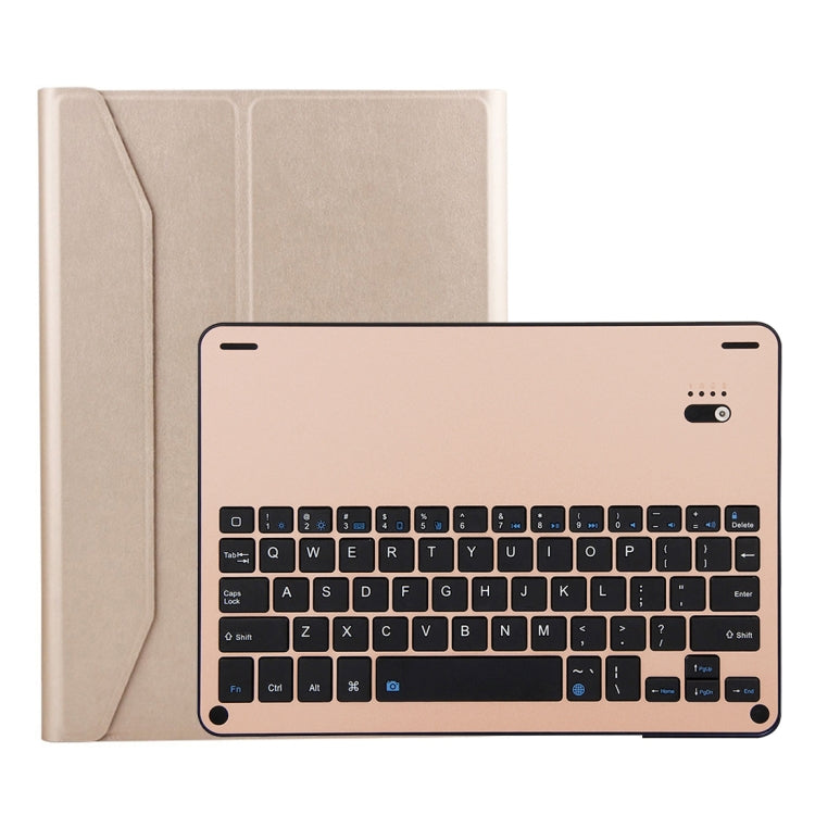 FT-1038B Detachable Bluetooth 3.0 Aluminum Alloy Keyboard + Lambskin Texture Leather Tablet Case for iPad Air / Air 2 / iPad Pro 9.7 inch, with Water Repellent / Three-gear Angle Adjustment / Magnetic / Sleep Function (Gold) - For iPad Pro by PMC TechLife | Online Shopping South Africa | PMC TechLife