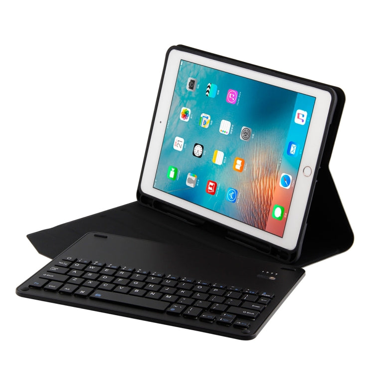 FT-1038E Detachable Bluetooth 3.0 Aluminum Alloy Keyboard + Lambskin Texture Leather Tablet Case for iPad Air / Air 2 / iPad Pro 9.7 inch, with Pen Slot / Water Repellent / Three-gear Angle Adjustment / Magnetic / Sleep Function (Black) - free shipping - PMC TechLife - Order now!