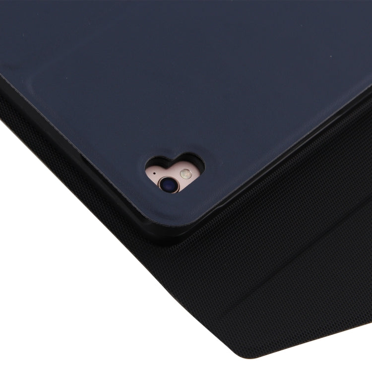 FT-1038E Detachable Bluetooth 3.0 Aluminum Alloy Keyboard + Lambskin Texture Leather Tablet Case for iPad Air / Air 2 / iPad Pro 9.7 inch, with Pen Slot / Water Repellent / Three-gear Angle Adjustment / Magnetic / Sleep Function (Blue) - free shipping - PMC TechLife - Order now!