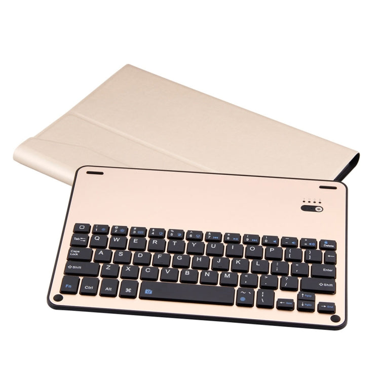 FT-1039B Detachable Bluetooth 3.0 Aluminum Alloy Keyboard + Lambskin Texture Leather Tablet Case for iPad Pro 10.5 inch / iPad Air (2019), with Water Repellent / Three-gear Angle Adjustment / Magnetic / Sleep Function (Gold) - For iPad Pro by PMC TechLife | Online Shopping South Africa | PMC TechLife