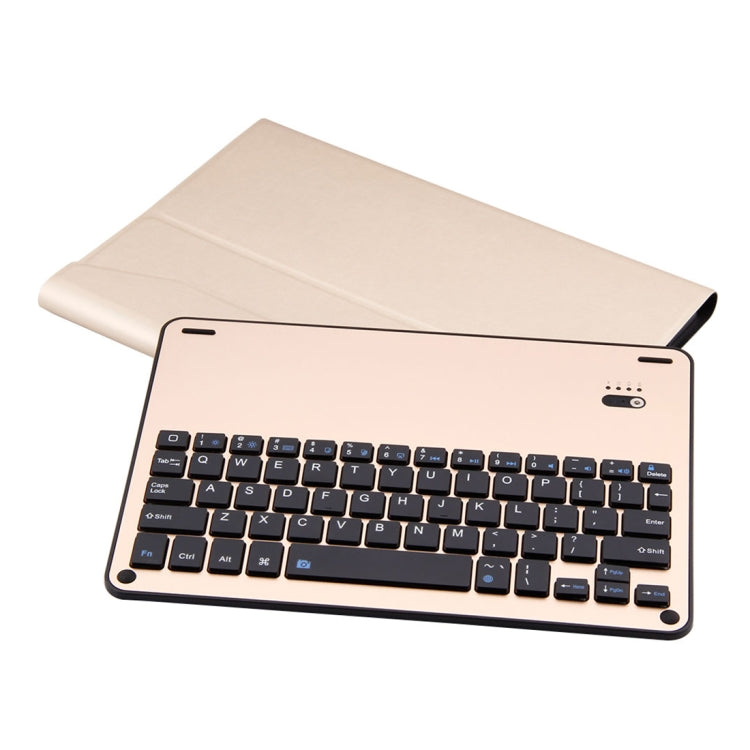FT-1039B Detachable Bluetooth 3.0 Aluminum Alloy Keyboard + Lambskin Texture Leather Tablet Case for iPad Pro 10.5 inch / iPad Air (2019), with Water Repellent / Three-gear Angle Adjustment / Magnetic / Sleep Function (Gold) - For iPad Pro by PMC TechLife | Online Shopping South Africa | PMC TechLife