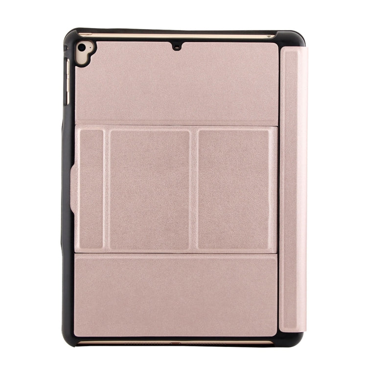 T-201D Detachable Bluetooth 3.0 Ultra-thin Keyboard + Lambskin Texture Leather Tablet Case for iPad Air / Air 2 / iPad Pro 9.7 inch, Support Multi-angle Adjustment / Backlight (Pink) - free shipping - PMC TechLife - Order now!