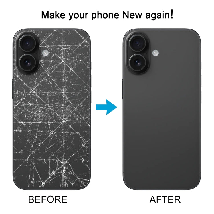 For iPhone 16 Plus Battery Back Cover with Camera Lens Cover(Cyan) - free shipping - PMC TechLife - Order now!