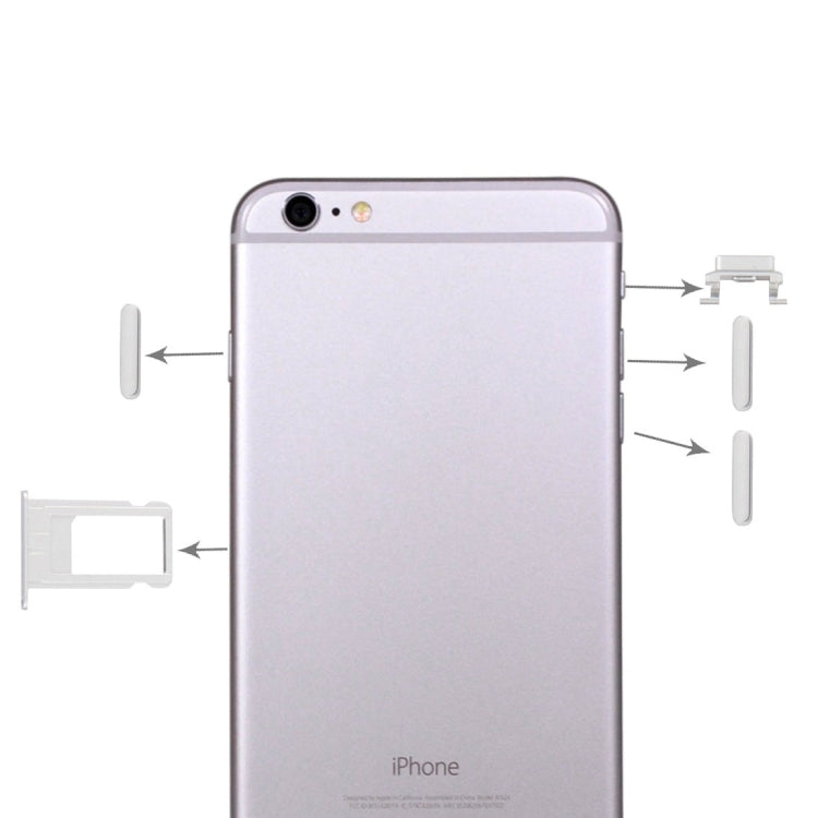 4 in 1 for iPhone 6 Plus (Card Tray + Volume Control Key + Power Button + Mute Switch Vibrator Key)(Grey) - iPhone 6/6 Plus Parts by PMc TechLife | Online Shopping South Africa | PMc TechLife | Buy Now Pay Later Mobicred