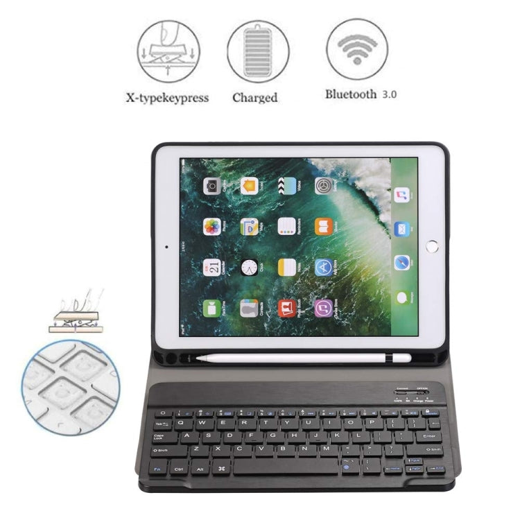 Detachable Bluetooth Keyboard + Horizontal Flip Leather Tablet Case with Holder & Pencil Holder for iPad Pro 9.7 inch, iPad Air, iPad Air 2, iPad 9.7 inch (2017), iPad 9.7 inch (2018) (Black) - For iPad Pro by PMC TechLife | Online Shopping South Africa | PMC TechLife
