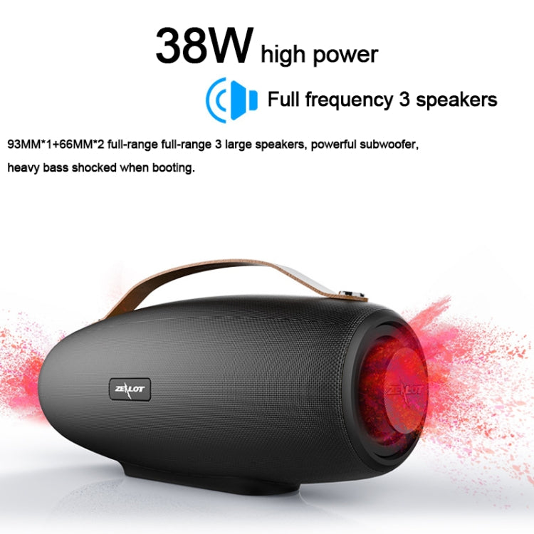 ZEALOT S27 Multifunctional Bass Wireless Bluetooth Speaker, Built-in Microphone, Support Bluetooth Call & AUX & TF Card & 1x93mm + 2x66mm Speakers(Camouflage Blue) - free shipping - PMC Jewellery - Order now!