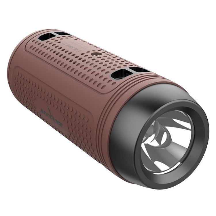 ZEALOT A1 Multifunctional Bass Wireless Bluetooth Speaker, Built-in Microphone, Support Bluetooth Call & AUX & TF Card & LED Lights (Brown) - free shipping - PMC Jewellery - Order now!