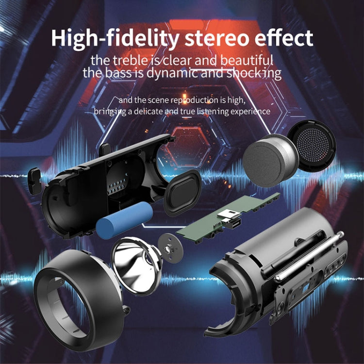 ZEALOT A1 Multifunctional Bass Wireless Bluetooth Speaker, Built-in Microphone, Support Bluetooth Call & AUX & TF Card & LED Lights (Blue) - free shipping - PMC Jewellery - Order now!