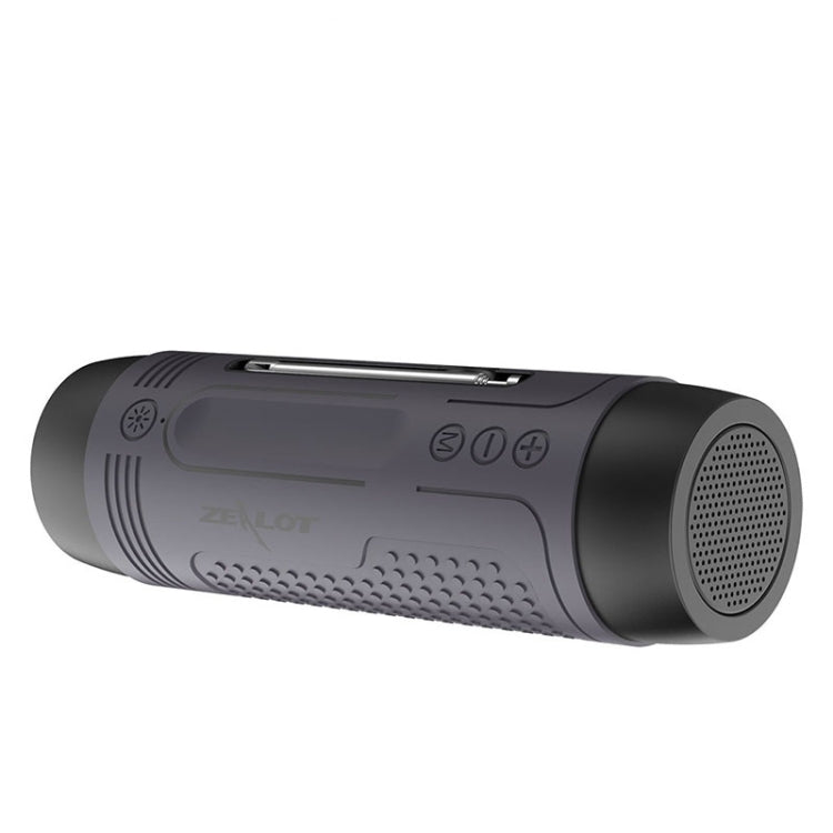 ZEALOT A2 Multifunctional Bass Wireless Bluetooth Speaker, Built-in Microphone, Support Bluetooth Call & AUX & TF Card & LED Lights (Grey) - free shipping - PMC Jewellery - Order now!