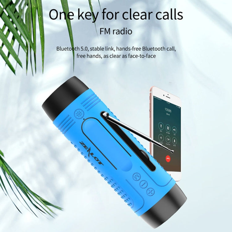 ZEALOT A2 Multifunctional Bass Wireless Bluetooth Speaker, Built-in Microphone, Support Bluetooth Call & AUX & TF Card & LED Lights (Grey) - free shipping - PMC Jewellery - Order now!