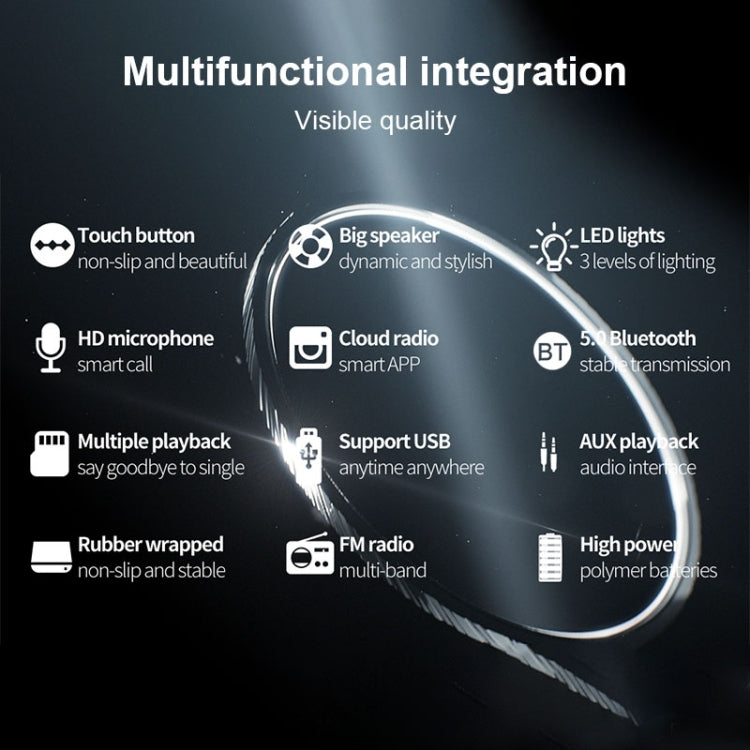 ZEALOT A2 Multifunctional Bass Wireless Bluetooth Speaker, Built-in Microphone, Support Bluetooth Call & AUX & TF Card & LED Lights (Brown) - free shipping - PMC Jewellery - Order now!
