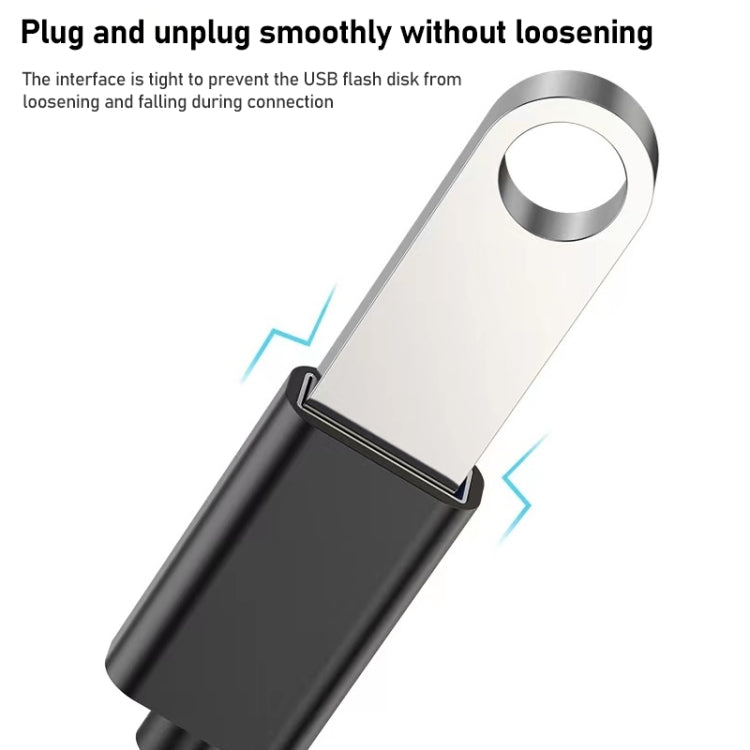 8.3cm USB Female to Type-C Male Metal Wire OTG Cable Charging Data Cable(Silver) - OTG Adapter by PMC TechLife | Online Shopping South Africa | PMC TechLife | Buy Now Pay Later Mobicred