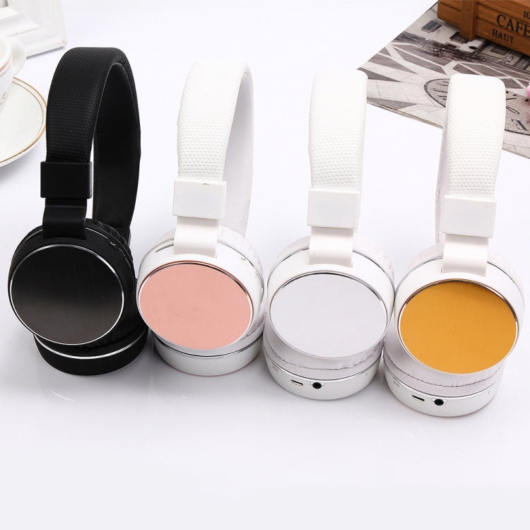 SH-16 Headband Folding Stereo Wireless Bluetooth Headphone Headset, Support 3.5mm Audio & Hands-free Call & TF Card &FM, for iPhone, iPad, iPod, Samsung, HTC, Sony, Huawei, Xiaomi and other Audio Devices(Gold) - Headset & Headphone by PMC TechLife | Online Shopping South Africa | PMC TechLife | Buy Now Pay Later Mobicred