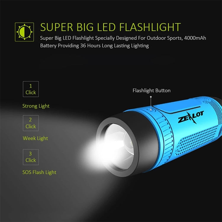 ZEALOT S1 Bluetooth 4.0 Wireless Wired Stereo Speaker Subwoofer Audio Receiver with 4000mAh Battery, Support 32GB Card, For iPhone, Galaxy, Sony, Lenovo, HTC, Huawei, Google, LG, Xiaomi, other Smartphones(Grey) - free shipping - PMC Jewellery - Order now!