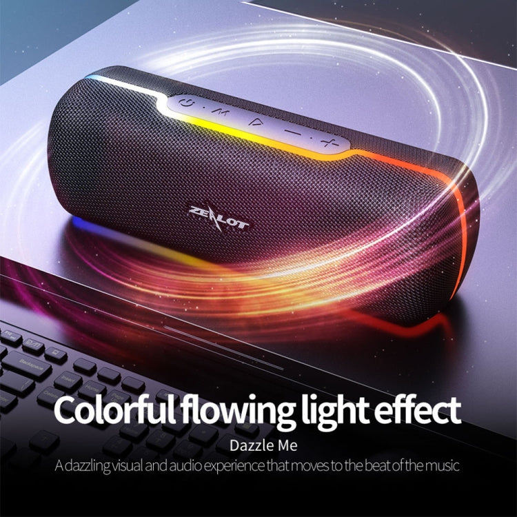 ZEALOT S55 Portable Stereo Bluetooth Speaker with Built-in Mic, Support Hands-Free Call & TF Card & AUX (Lake Blue) - free shipping - PMC Jewellery - Order now!